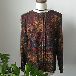 Printed Vintage 80s Norton McNaughton Top